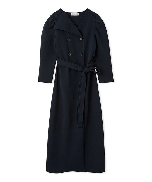 【新品】CELFORDネイビー 半袖ニットワンピース　36 CELFORD（セルフォード） ニットワンピース 36 ネイビー レディース