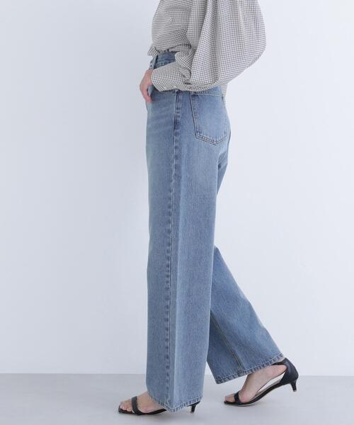 ジーンズ デニム デニムパンツ 「Oggi.jp掲載」「sweet掲載」ワイドストレートデニムパンツ レディースの画像
