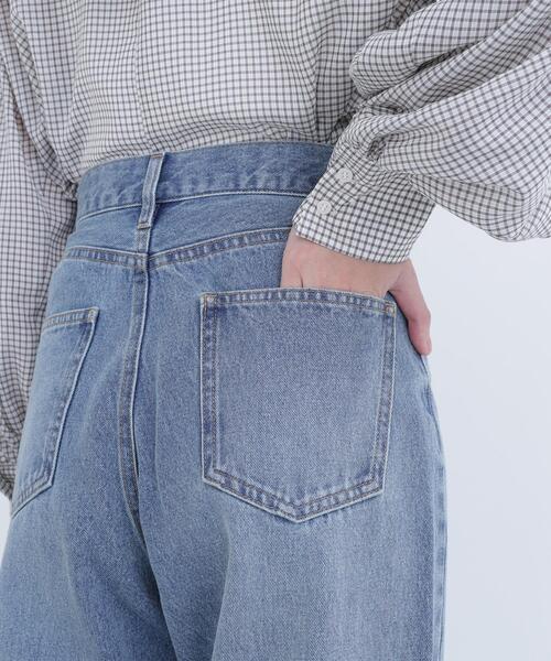 ジーンズ デニム デニムパンツ 「Oggi.jp掲載」「sweet掲載」ワイドストレートデニムパンツ レディースの画像