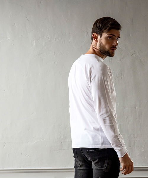 「1PIU1UGUALE3 RELAX 」 長袖Tシャツ L ホワイト メンズ_画像4