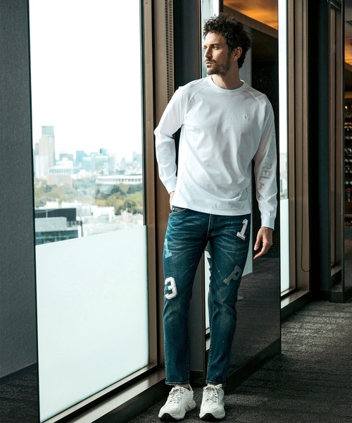 「1PIU1UGUALE3 RELAX 」 長袖Tシャツ L ホワイト メンズ_画像8