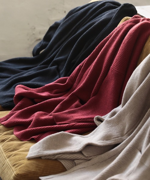 「soulberry」 ニットカーディガン M グレイッシュベージュ レディース_画像2