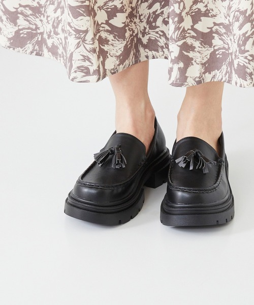 「menue」 シューズ S ブラック×ホワイト レディース_画像4