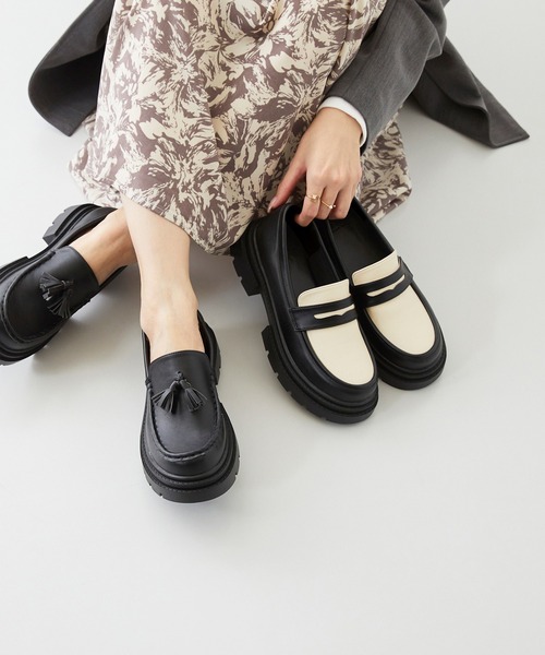 「menue」 シューズ S ブラック×ホワイト レディース_画像5