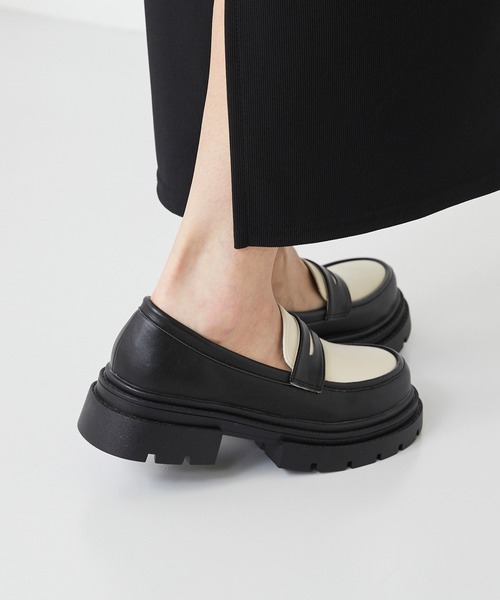 「menue」 シューズ S ブラック×ホワイト レディース_画像9