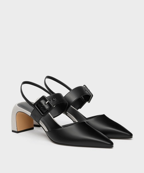 CHARLES ＆ KEITH（チャールズ&キース） パンプス ツートーン バックル