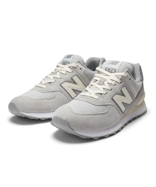 「New Balance」 ローカットスニーカー 24.0cm グレー メンズ_画像3