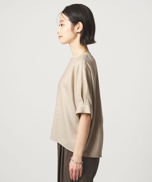 ブラウス シャツ リネンライク ブラウス マシンウォッシャブル ストレッチ UVカット レディースの画像