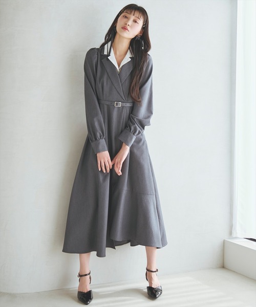 AND COUTURE（アンドクチュール） ワンピース ダブルカラーワンピース