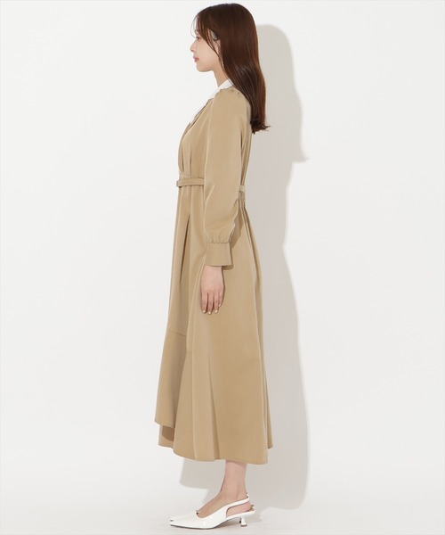 And Couture （アンドクチュール）ノースリーブロングワンピース AND COUTURE（アンドクチュール） ワンピース ダブルカラーワンピース