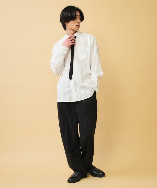 DAWNCE ワイドパンツ スラックス タックワイドイージースラックス