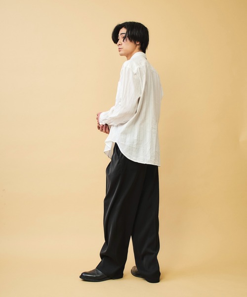 DAWNCE スラックス タックワイドイージースラックス「ウエスト調整可能