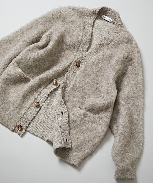 「FREAK'S STORE」 ニットカーディガン MEDIUM ブラウン メンズ_画像3