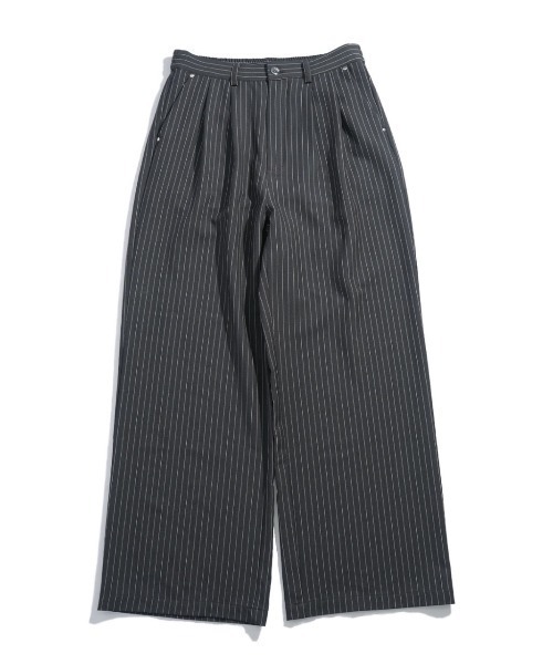 NOIZY ワイドパンツ スラックス two tuck baggy trousers/ツータック