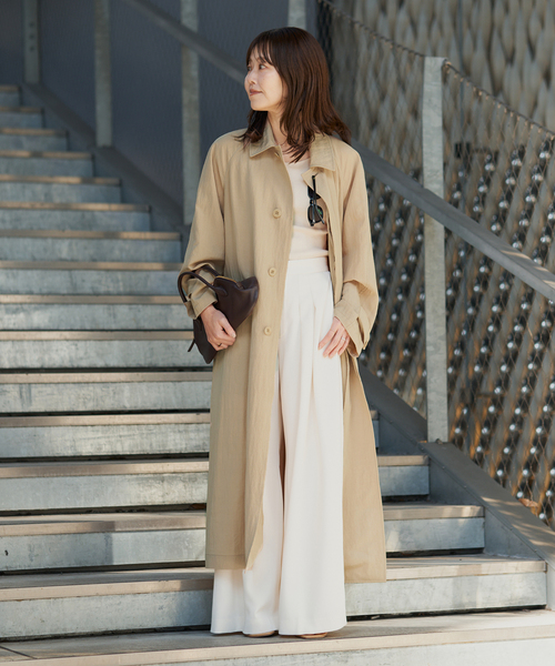 Bugatti Balmacaan コート　ベージュ Long coat with lapel collar & Flexcity Stretch in beige | Bugatti