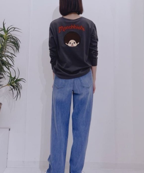 tシャツ 「 Monchhichi / モンチッチ 」 サガラ刺繍ロングスリーブT
