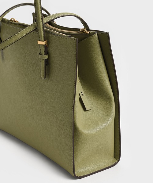 「CHARLES & KEITH」 トートバッグ X-LARGE ブラウン系その他4 レディース