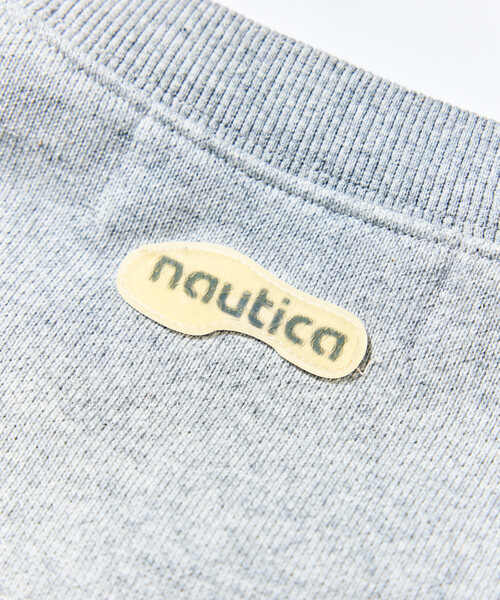 「NAUTICA」 スウェットカットソー「Reebokコラボ」 MEDIUM グレー メンズの画像