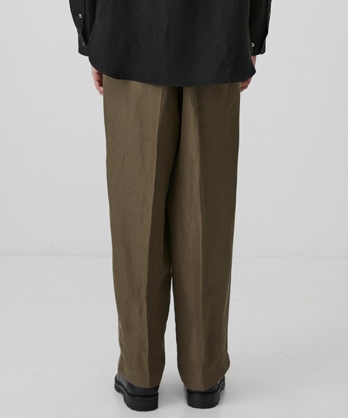 パンツ VINTAGE SILK LINEN 3タックスラックス メンズの画像