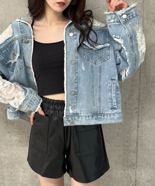 「GLAMOROUS JANE」 デニムジャケット FREE ブルー レディース_画像5