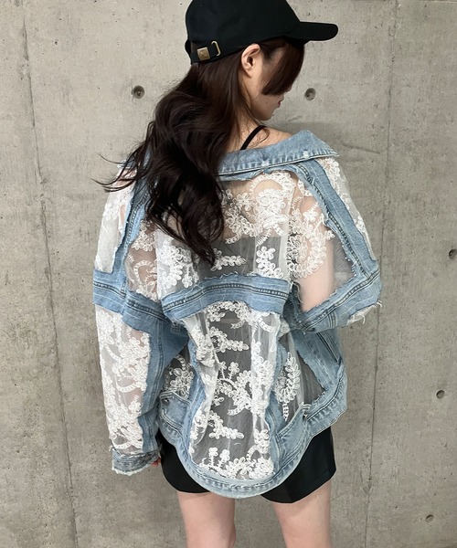 「GLAMOROUS JANE」 デニムジャケット FREE ブルー レディース_画像8