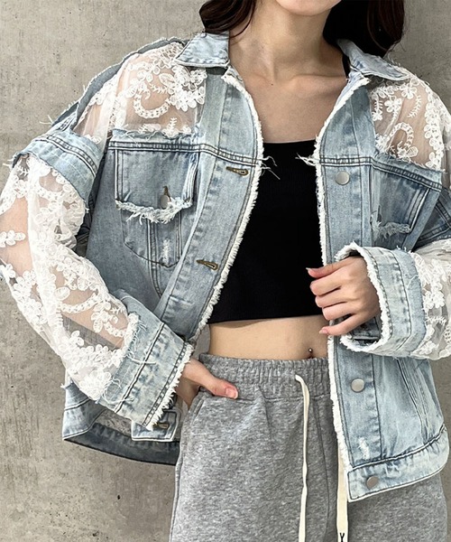 「GLAMOROUS JANE」 デニムジャケット FREE ブルー レディース_画像9