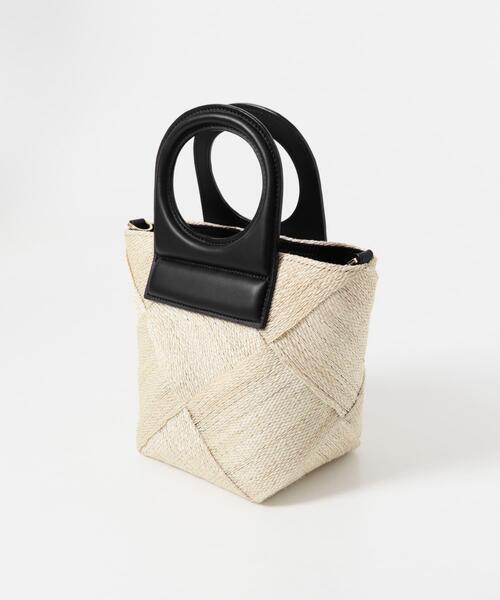 VIOLAd'ORO レザー メッシュバッグ ショルダーバッグ バッグ VIOLAd'ORO レザーハンドルアバカメッシュ