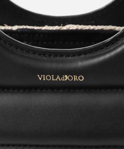 ショルダーバッグ バッグ VIOLAd'ORO レザーハンドルアバカメッシュ