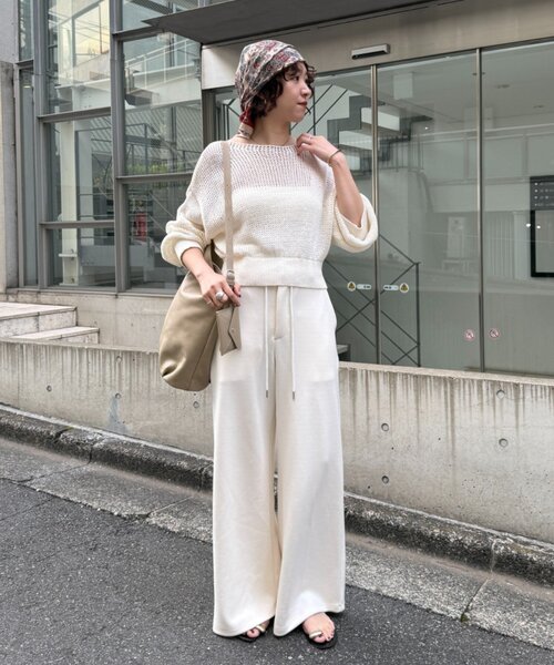 スウェットパンツ ジャージ ドロストスウェットパンツ レディース_12