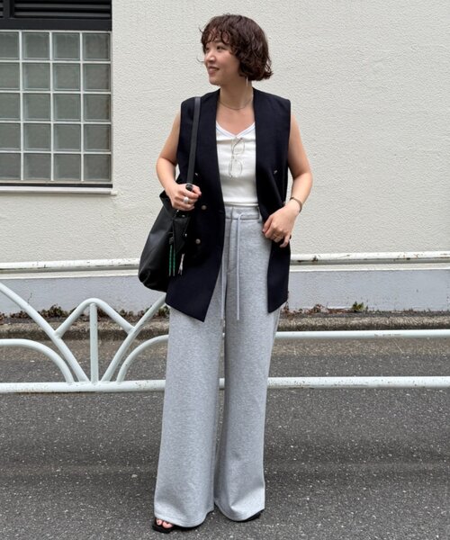 スウェットパンツ ジャージ ドロストスウェットパンツ レディース_16