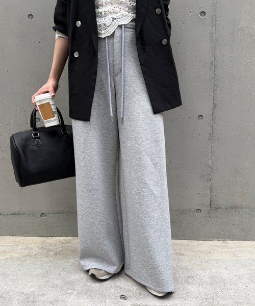 スウェットパンツ ジャージ ドロストスウェットパンツ レディース_21