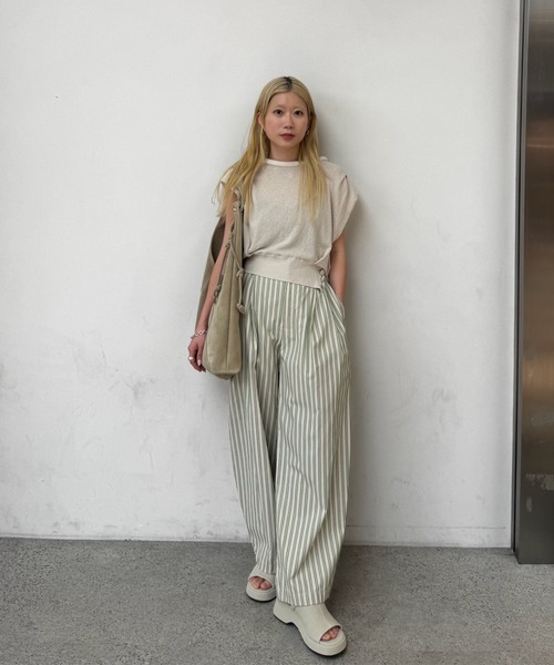 Ameri（アメリ） ワイドパンツ パンツ MULTI STRIPE EGG PANTS