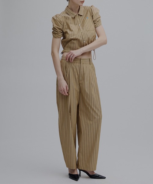 Ameri（アメリ） ワイドパンツ パンツ MULTI STRIPE EGG PANTS