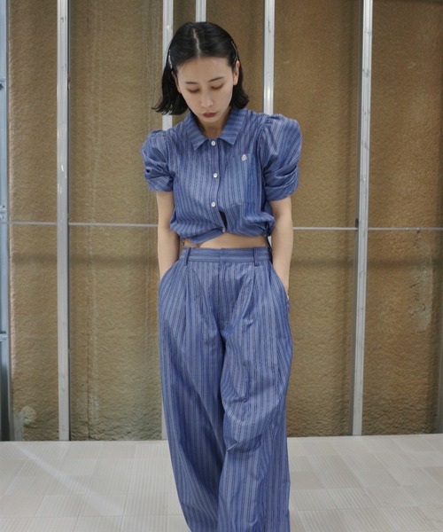 Ameri（アメリ） ワイドパンツ パンツ MULTI STRIPE EGG PANTS