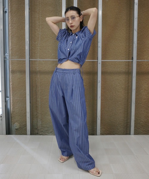 【極美品】AMERI アメリ / ワイドパンツ Ameri（アメリ） ワイドパンツ パンツ MULTI STRIPE EGG PANTS