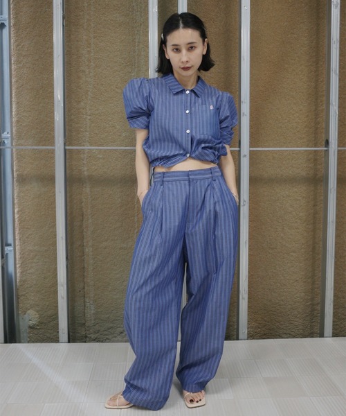 Ameri（アメリ） ワイドパンツ パンツ MULTI STRIPE EGG PANTS