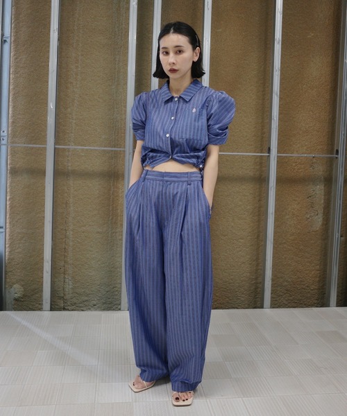 パンツ ameri Ameri（アメリ） ワイドパンツ パンツ MULTI STRIPE EGG PANTS
