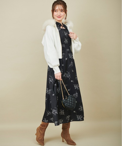 「31 Sons de mode」 長袖ワンピース 36 クリーム レディース_画像8