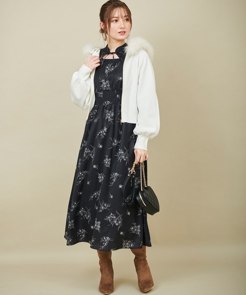「31 Sons de mode」 長袖ワンピース 36 クリーム レディース_画像9