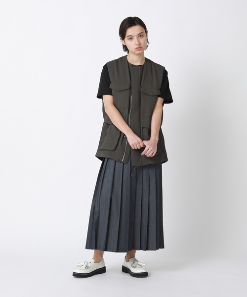 「ZUCCa」 プリーツスカート S size ネイビー レディース_画像7