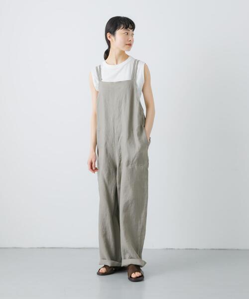 美品　かぐれ ＊ ウールサロペット パンツ グレー　フリーサイズ かぐれ オーバーオール FREE ブラック レディース : ZOZOTOWN Yahoo!店
