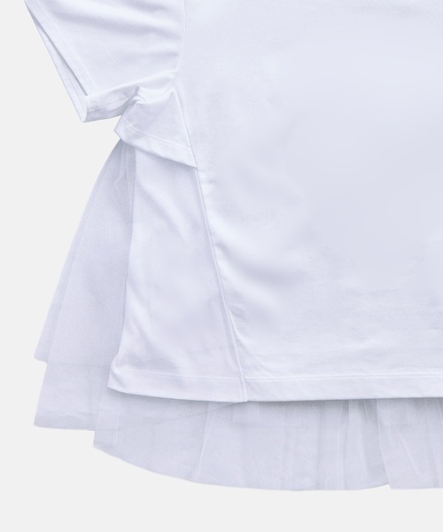 tシャツ チュールパネルAラインTシャツ / Tulle Panel A-Line T-Shirt レディースの画像