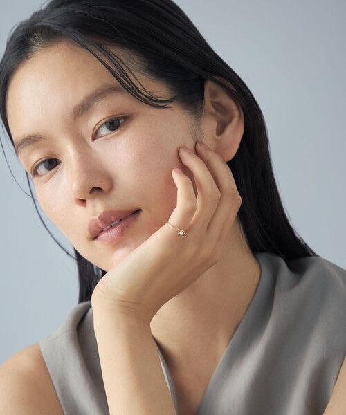 Jouete（ジュエッテ） 指輪 リング K10YG ピンキーリング パール