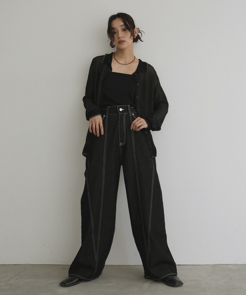 「hellam」 デニムパンツ SMALL インディゴブルー レディース_画像2