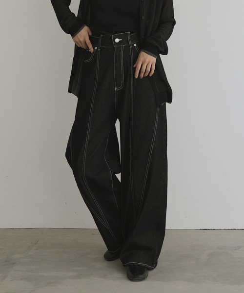 「hellam」 デニムパンツ SMALL インディゴブルー レディース_画像5