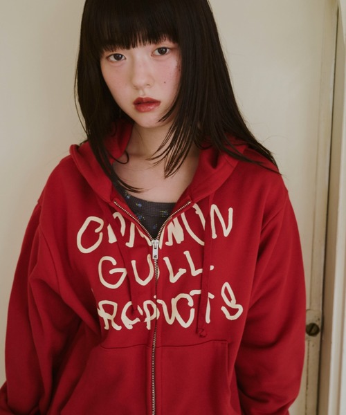 common gull products. ジップアップパーカー LARGE ネイビー