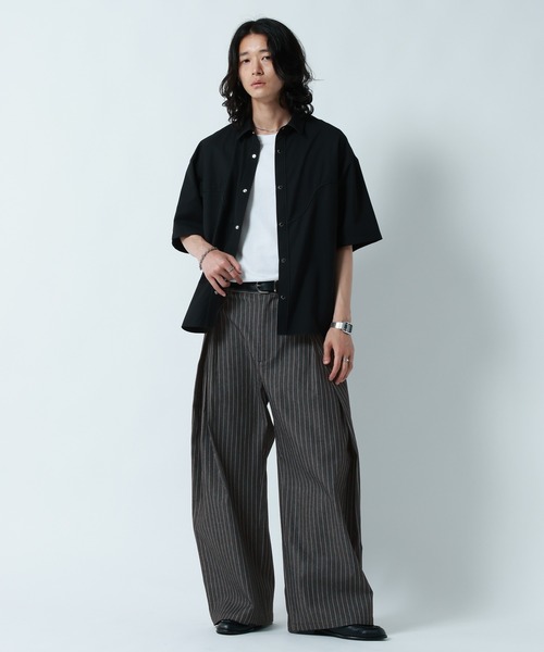 【未使用】RENU 2P WIDE PANTS メンズ スラックス RAGEBLUE（レイジブルー） スラックス SMART INTUCK WIDE CHINO SLACKS
