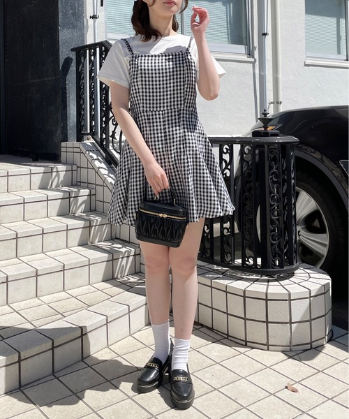「one way」 キャミソールワンピース FREE グレー レディース_画像2