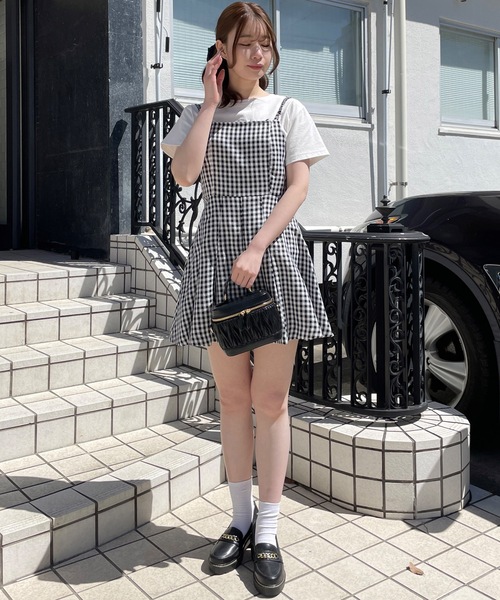 「one way」 キャミソールワンピース FREE グレー レディース_画像4