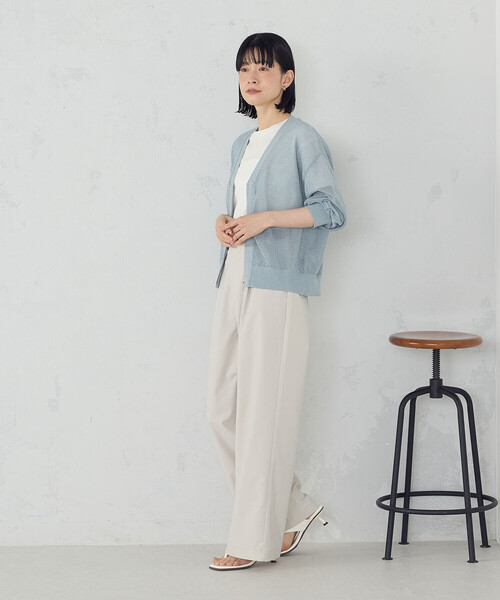 「COMME CA ISM」 チノパンツ LARGE ベージュ レディース_画像2